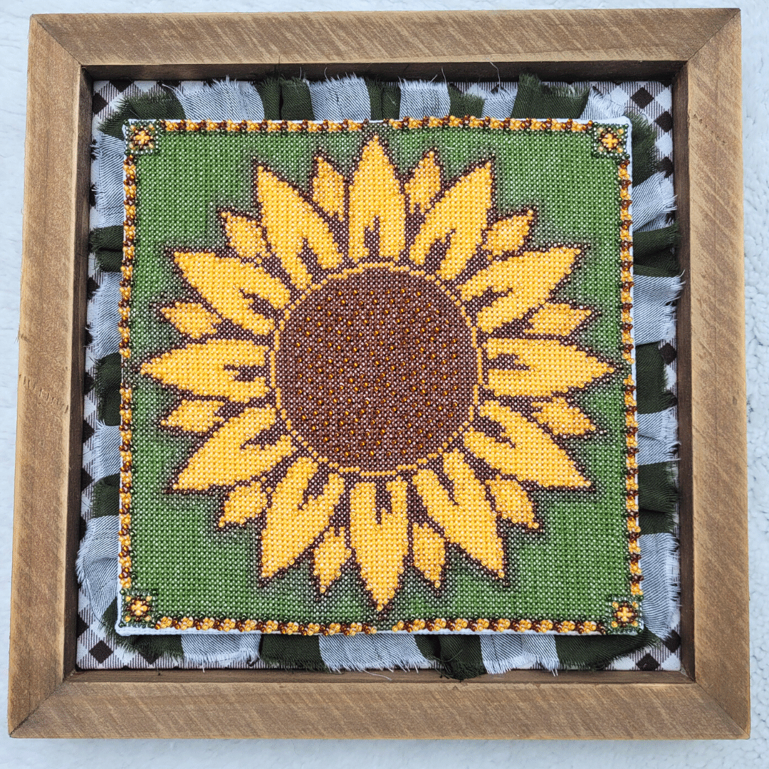 Cross Stitch Pattern with Sunflowers and More